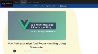 
                            5. Vue Authentication And Route Handling Using Vue-router ― Scotch.io