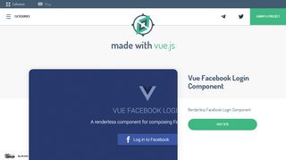 
                            4. Vue Facebook Login Component - Made with Vue.js