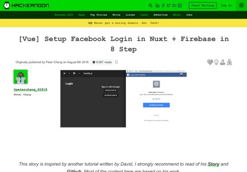 
                            8. [Vue] Setup Facebook Login in Nuxt + Firebase in 8 Step - Hacker Noon