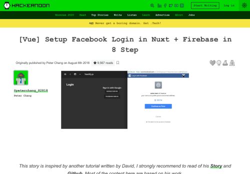 
                            12. [Vue] Setup Facebook Login in Nuxt + Firebase in 8 Step - Hacker Noon