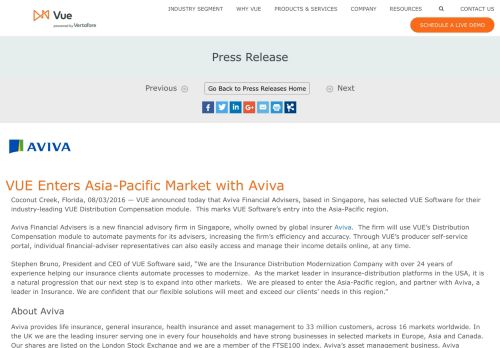 
                            12. VUE Software Enters Asia-Pacific Market with Aviva