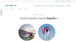 
                            9. Vuelos baratos desde Espana - Aer Lingus