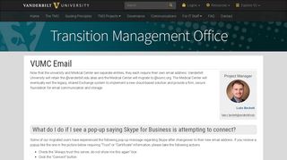 
                            6. VUMC Email | Timeline | Transition Management Office | Vanderbilt ...