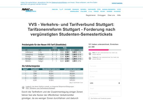 
                            13. VVS - Verkehrs- und Tarifverbund Stuttgart: Tarifzonenreform Stuttgart ...