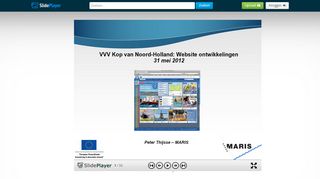 
                            10. VVV Kop van Noord-Holland: Website ontwikkelingen 31 mei ppt ...