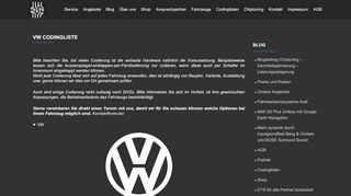 
                            10. VW CODINGLISTE - MM-Coding