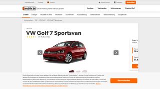 
                            3. VW Golf 7 Sportsvan seit 2014 | mobile.de