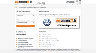 
                            12. VW Konfigurator – Neuwagen konfigurieren bei autohaus24.de
