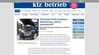 
                            6. VW kontert Kritik: Hardware-Nachrüstung „nicht zu verantworten“