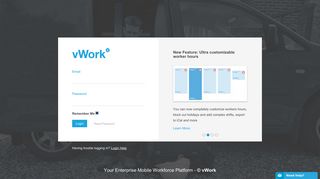 
                            1. vWork - Mobile Workforce Platform Login