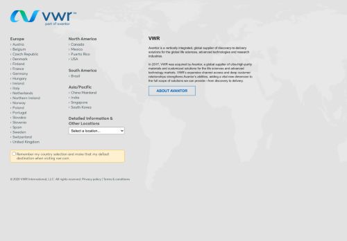 
                            9. VWR, Part of Avantor - Global distributor of Laboratory Consumables ...