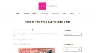 
                            8. Výhody pro Avon Lady/Gentlemany - AVON - Eva Lálová - Hradec ...