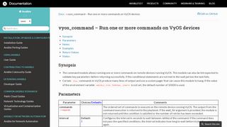 
                            12. vyos_command – Run one or more commands on VyOS devices ...