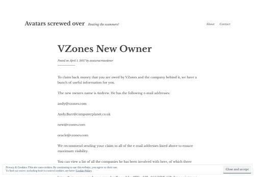 
                            4. VZones New Owner – Avatars screwed over