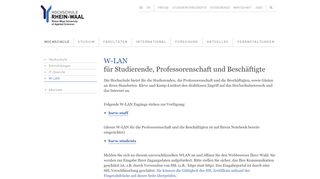 
                            10. W-LAN | Hochschule Rhein-Waal