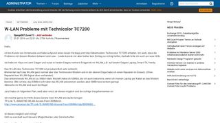 
                            11. W LAN Probleme mit Technicolor TC7200 - Administrator