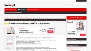 
                            6. W TRAKCIE - Przekierowanie domeny na WIX w nowym panelu. | forum ...