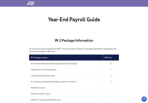 
                            9. W2 Package Information