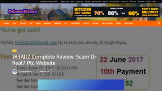 
                            7. W3ADZ Complete Review: Scam Or Real? Ptc Website - Coinworldstory