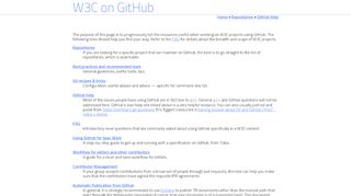 
                            12. W3C on GitHub