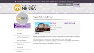 
                            11. WA Artsy Movie - Events - Australian Mensa Inc.