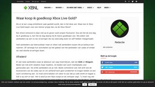 
                            5. Waar koop ik goedkoop Xbox Live Gold? - XboxNederland.nl