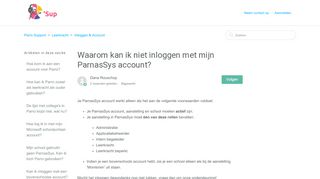 
                            6. Waarom kan ik niet inloggen met mijn ParnasSys account? – Parro ...