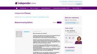 
                            6. Waarschuwing Defam - Independer Forum