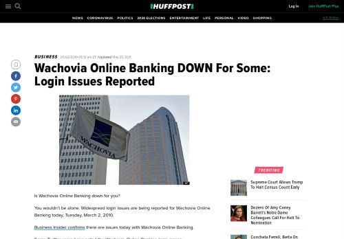 
                            12. Wachovia Online Banking DOWN For Some: Login Issues Reported ...