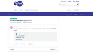 
                            8. Wachtwoord modem Experia Box V8 | Telfort Forum