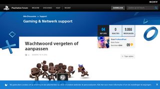 
                            2. Wachtwoord vergeten of aanpassen - PlayStation Forum