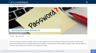 
                            13. Wachtwoord vergeten Windows 10 | Pctipvandedag.nl