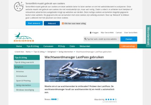 
                            11. Wachtwoordmanager LastPass gebruiken | SeniorWeb