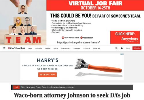 
                            4. Waco-born attorney Johnson to seek DA's job | Courts And Trials ...