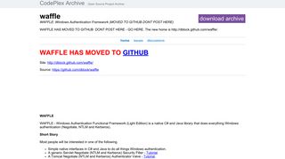 
                            11. WAFFLE: Windows Authentication Framework (MOVED TO GITHUB ...