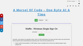 
                            10. Waffle : Windows Single Sign On • A Morsel Of Code