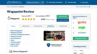 
                            10. Wagepoint Reviews: Overview, Pricing and Features