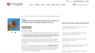 
                            4. WagJag: General Admission Ticket to Darien Lake Just $15 (Save ...