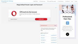 
                            5. Wago Default Router Login and Password - Clean CSS