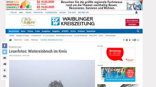 
                            9. Waiblingen : Leserfotos: Wintereinbruch im Kreis - Waiblingen ... - Zvw