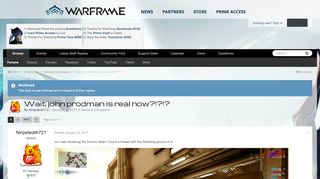 
                            10. Wait john prodman is real now?!?!? - General Discussion - Warframe ...