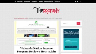 
                            10. Wakanda.NG Nation Income Program Review : How to join & Make ...