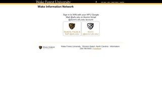 
                            7. Wake Information Network: WFU