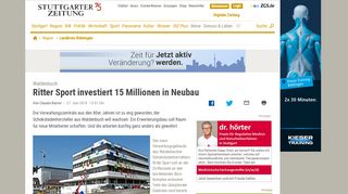 
                            11. Waldenbuch: Ritter Sport investiert 15 Millionen in Neubau - Landkreis ...