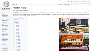 
                            8. Waldorf Music - Wikipedia