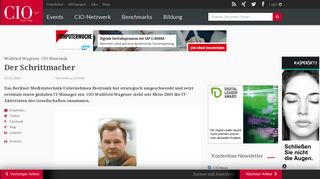 
                            11. Walfried Wagener, CIO Biotronik: Der Schrittmacher - cio.de