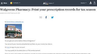 
                            13. Walgreens Pharmacy: Print your prescription records for tax season ...