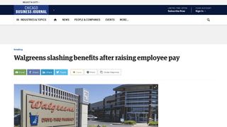 
                            7. Walgreens slashing benefits after raising employee pay - Chicago ...