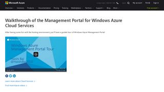 
                            4. Walkthrough of the Management Portal for Windows Azure Cloud ...