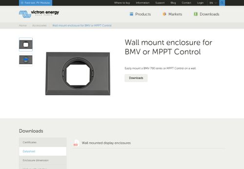 
                            9. Wall mount enclosure for BMV or MPPT Control - Victron Energy
